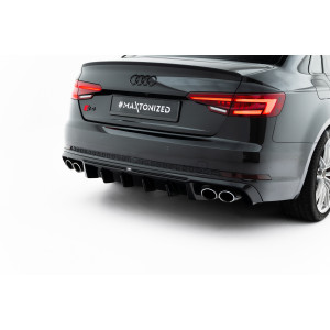 Dyfuzor Tylnego Zderzaka V.2 (4 końcówki po 2 stronach) - Audi A4 B9 S-Line