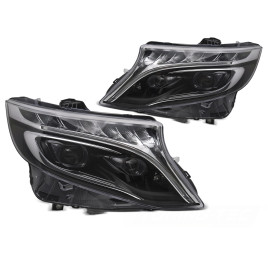 Lampy Mercedes V-Klasa W447 VITO FULL LED BLACK diodowe 