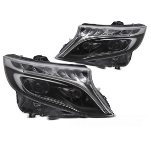 Lampy przód Mercedes V-Klasa / Vito W447 FULL LED BLACK diodowe LPMEF5