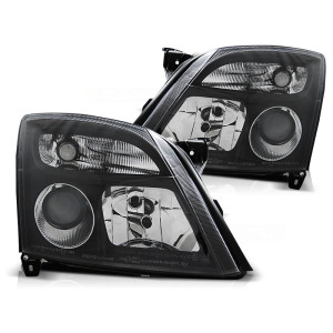Lampy przód Opel Vectra C 02-04 clearglass BLACK LPOP87