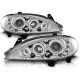 Lampy przód Renault Megane 99-02 clear Angel Eyes CHROM ringi LPRE09