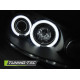 Lampy przód Peugeot 206 02- BLACK ANGEL EYES CCFL - RINGI diodowe LPPE29