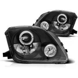 Lampy przód Honda Prelude 97-01 Angel Eyes BLACK soczewki ringi LPHO24