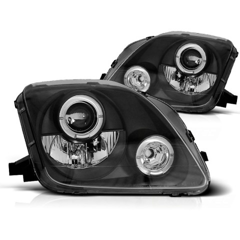 Lampy przód Honda Prelude 97-01 Angel Eyes BLACK soczewki ringi LPHO24