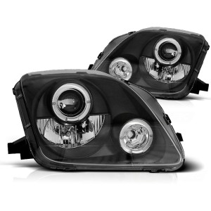 Lampy przód Honda Prelude 97-01 Angel Eyes BLACK soczewki ringi LPHO24