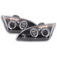 Lampy przód Ford Focus II clear Angel Eyes BLACK soczewki ringi LPFO14