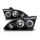 Lampy przód Ford Focus II clear Angel Eyes BLACK soczewki ringi LPFO14