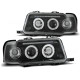 Lampy przód Audi 80 B4 Angel Eyes Black - Ringi - LPAU30