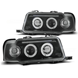 Lampy przód Audi 80 B4 Angel Eyes Black - Ringi - LPAU30