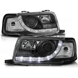 Lampy przód Audi 80 B4 - BLACK LED - czarne - LPAU40