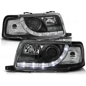 Lampy przód Audi 80 B4 - BLACK LED - czarne - LPAU40