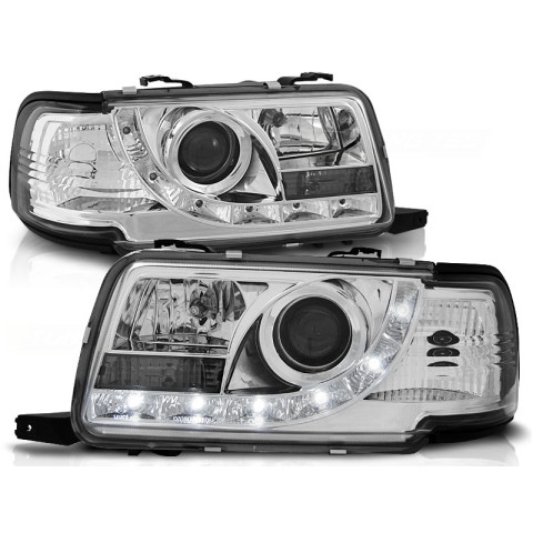 Lampy przód Audi 80 B4 - CHROM LED - diodowe LPAU39