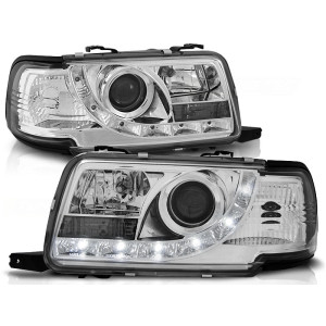 Lampy przód Audi 80 B4 - CHROM LED - diodowe LPAU39
