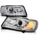 Lampy przód Audi 100 C4 - CHROM LED - LPAU47