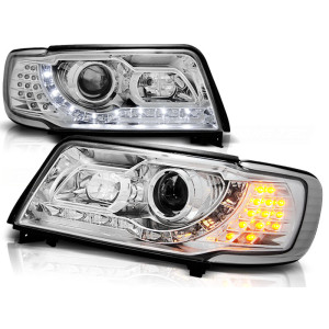 Lampy przód Audi 100 C4 - CHROM LED - LPAU47