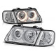 Lampy przód Audi A3 8L Angel Eyes CHROM soczewkowe 1996-2000 DEPO LPAU08