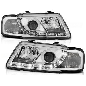 Lampy przód Audi A3 8L 96-00 - CHROM LED - LPAU27