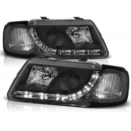 Lampy przód Audi A3 8L 96-00 - DayLight BLACK LED - do Jazdy dziennej - LPAU62