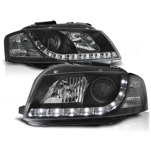 Lampy przód Audi A3 8P 03-08 BLACK LED - diodowe LPAU44