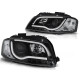 Lampy przód Audi A3 8P 03-08 Tube Light BLACK LED LPAU98