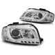 Lampy przód Audi A3 8P 03-08 Tube Light CHROM LED DRL - do jazdy dziennej LPAUB0