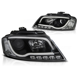 Lampy przód Audi A3 8P 08-12 Tube Light BLACK LED LPAUA0
