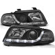 Lampy przód Audi A4 B5 94-98 - BLACK LED - diodowe czarne LPAU26