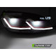 Lampy przód VW Golf 7 - BLACK FULL LED DRL - diodowe dynamiczne 