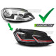 Lampy przód VW Golf 7 - BLACK FULL LED DRL - diodowe dynamiczne 