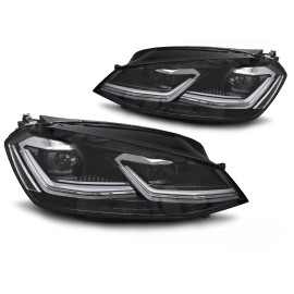 Lampy przód VW Golf 7 - FULL LED DRL - diodowe dynamiczne 