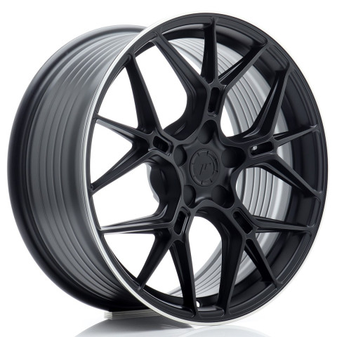 JR Wheels JR51 18x8 ET20-45 5H BLANK Satin Black w/ Machined Lip
