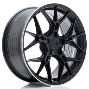 JR Wheels JR51 18x8 ET20-45 5H BLANK Satin Black w/ Machined Lip