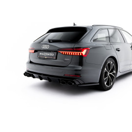 Dyfuzor tylnego zderzaka + Atrapy wydechu - Audi A6 C8 Sedan / Avant