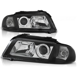 Lampy przód Audi A4 B5 99- clearglass S4 look xenon look BLACK H7 LPAU01