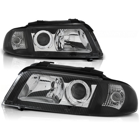 Lampy przód Audi A4 B5 99- clearglass S4 look xenon look BLACK H7 LPAU01