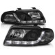 Lampy przód Audi A4 B5 99-00 BLACK LED - diodowe czarne LPAU36