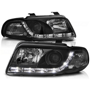 Lampy przód Audi A4 B5 99-00 BLACK LED - diodowe czarne LPAU36