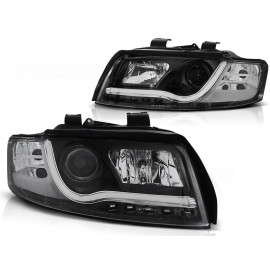 Lampy przód Audi A4 B6 8E 00-04 BLACK Daylight LED - jazdy dziennej LPAUB3