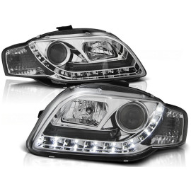 Lampy przód Audi A4 B7 04-08 CHROM ED diodowe LPAU41