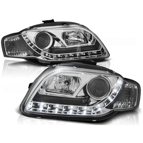 Lampy przód Audi A4 B7 04-08 CHROM ED diodowe LPAU41