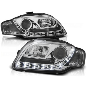 Lampy przód Audi A4 B7 04-08 CHROM ED diodowe LPAU41