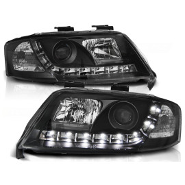 Lampy przód Audi A6 01-04 - BLACK LED - LPAU46