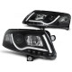 Lampy przód Audi A6 C6 - Black Xenon DayLight Tube LED DRL jazdy dziennej LPAUC1
