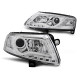 Lampy przód Audi A6 C6 - Chrom DayLight Tube LED DRL jazdy dziennej LPAUC7