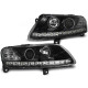 Lampy przód Audi A6 C6 4F - DayLight Black LED Angel Eyes CCFL LPAUA4