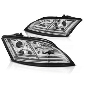 Lampy przód Audi TT 8J 06-10 CHROM LED DRL Xenon dynamiczne diodowe LPAUE9