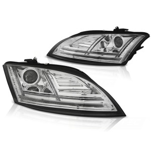 Lampy przód Audi TT 8J 10-14 CHROM LED DRL Xenon dynamiczne diodowe LPAUF1