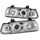 Lampy przód BMW E36 COUPE CABRIO CHROM clearglass Angel Eyes ringi LPBM03