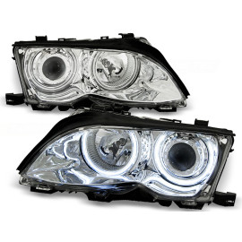 Lampy przód BMW E46 Sedan / Touring 01-05 Angel Eyes CHROM Ringi CCFL BM31