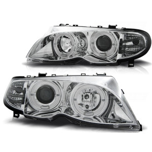 Lampy przód BMW E46 Sedan / Touring 01-05 ANGEL EYES CHROM LPBM99